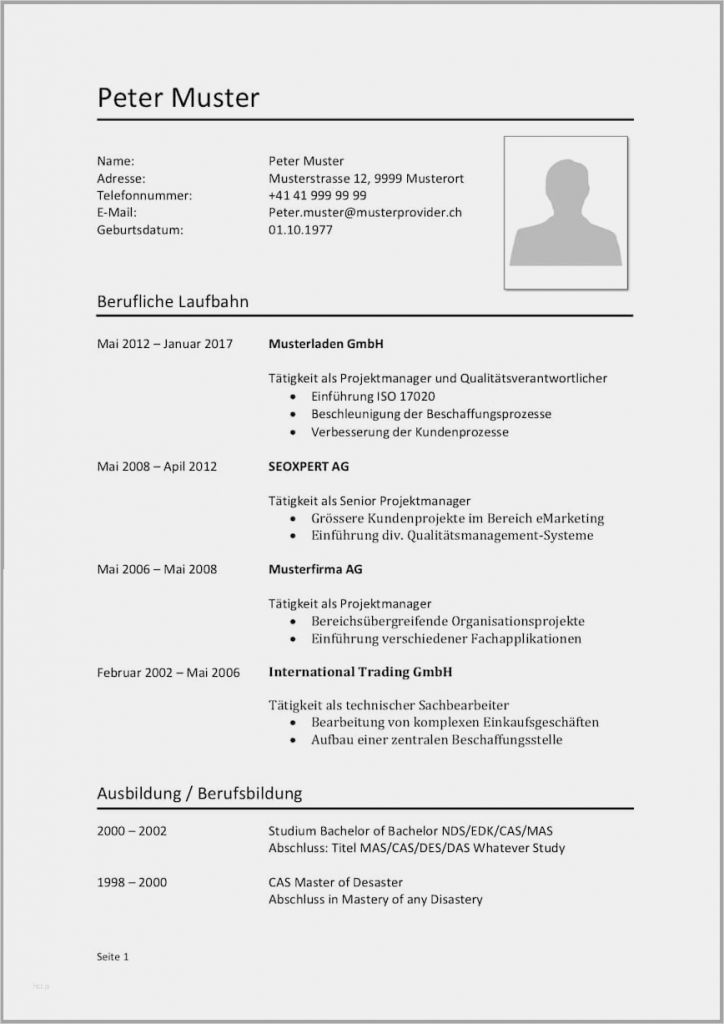 Cv Vorlage Kostenlos Gut Lebenslauf Vorlagen & Muster Kostenlose Word Vorlage