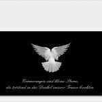 Danksagungen Trauer Vorlagen Kostenlos Neu Trauerkarte Taube