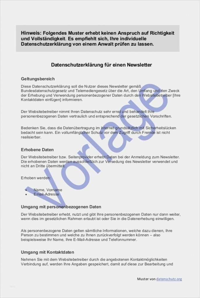 Datenschutzerklärung Vorlage 2018 Bewundernswert Datenschutz Beim Newsletter Versand I Datenschutz 2018