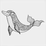 Delphin Tattoos Vorlagen Elegant Zentangle Vector Sea Dolphin for Adult Anti Stress