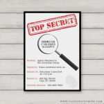 Detektiv Einladung Vorlage Genial Einladung Druckbare Geheimagent Detektiv Geburtstagsparty