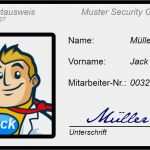 Dienstausweis Vorlage Word Angenehm Der Perfekte Dienstausweis Für Sicherheits Nste