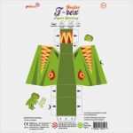 Dino Basteln Vorlage Elegant Großer T Rex Bastelvorlage Dinosaurier Papier Spielzeug