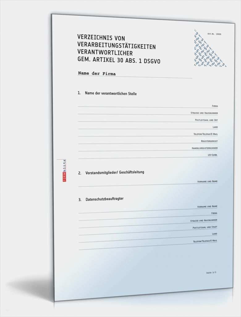 Dsgvo Folgenabschätzung Vorlage Elegant Datenschutzrechtliches Verfahrensverzeichnis