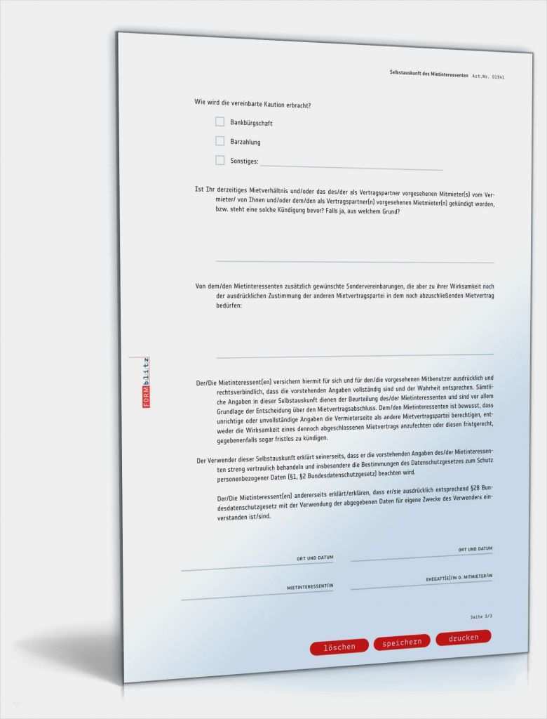 Dsgvo Muster Vorlage Beste Selbstauskunft Mieter Anwaltsgeprüftes Muster Zum Download