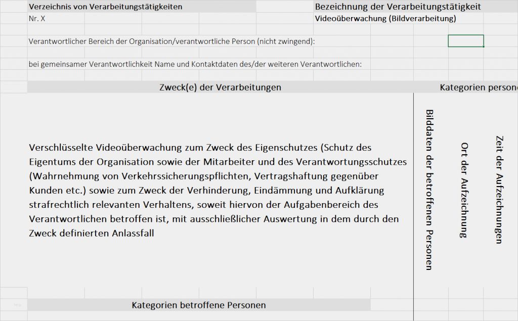 Dsgvo Vorlage Für Kunden Wunderbar Verzeichnisse Von Verarbeitungstätigkeiten Dataprotect