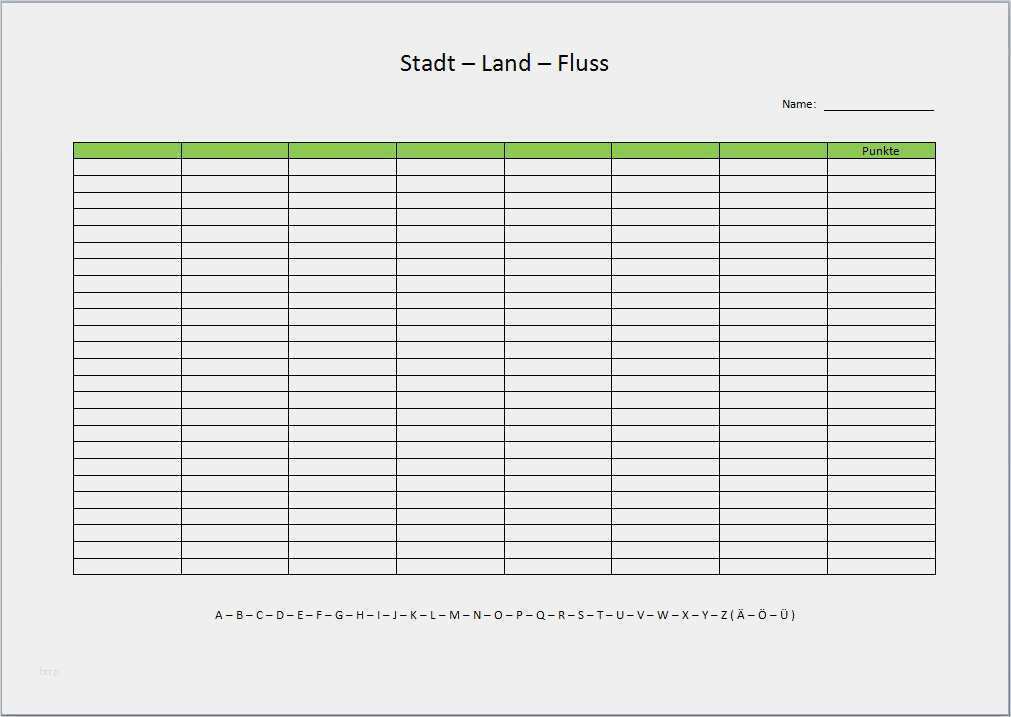 Dsgvo Vorlagen Kostenlos Erstaunlich Stadt Land Fluss Vorlage Ohne Kategorien Xobbu