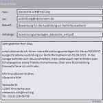 E Mail Bewerbung Vorlage Luxus Anfrage Per Email Muster