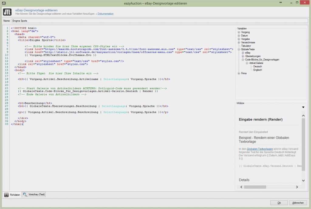 Ebay Vorlage Erstellen software Genial Ebay Designvorlage Erstellen – Jtl Guide