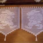 Ebay Vorlagen Kostenlos Download Beste 2 X Häkelgardine In Weiß Osterhase Unterwegs Handarbeit