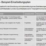 Einarbeitungsplan Vorlage Kostenlos Angenehm Projekte Managen