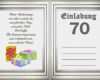 Einladung 75 Geburtstag Vorlagen Neu Einladung Zum 70 Geburtstag