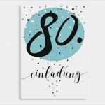 Einladung 80 Geburtstag Vorlage Angenehm Einladung Zum 80 Geburtstag Konfetti