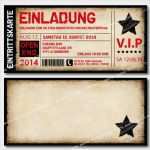 Einladung Als Eintrittskarte Vorlage Kostenlos Gut Einladungskarten Geburtstag Als Ticket Eintrittskarte