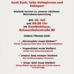 Einladung Betriebsversammlung Vorlage Beste Hugendubel Verdi Infoblog 10 Juli Betriebsversammlung In