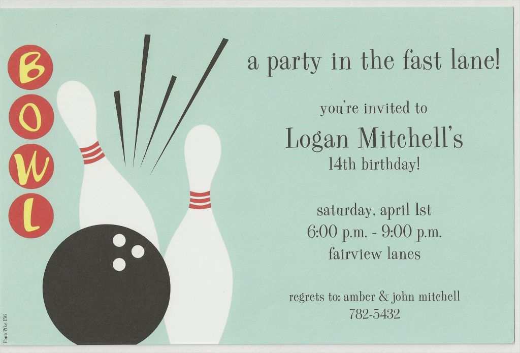 Einladung Geburtstag Bowling Vorlage Elegant Einladung Bowling Zum Ausdrucken