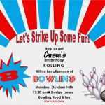 Einladung Geburtstag Bowling Vorlage Süß Bowling Einladung Vorlage Kostenlos