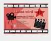 Einladung Geburtstag Kino Vorlage Kostenlos Luxus Einladung Kindergeburtstag Kino Ausdrucken Kostenlos