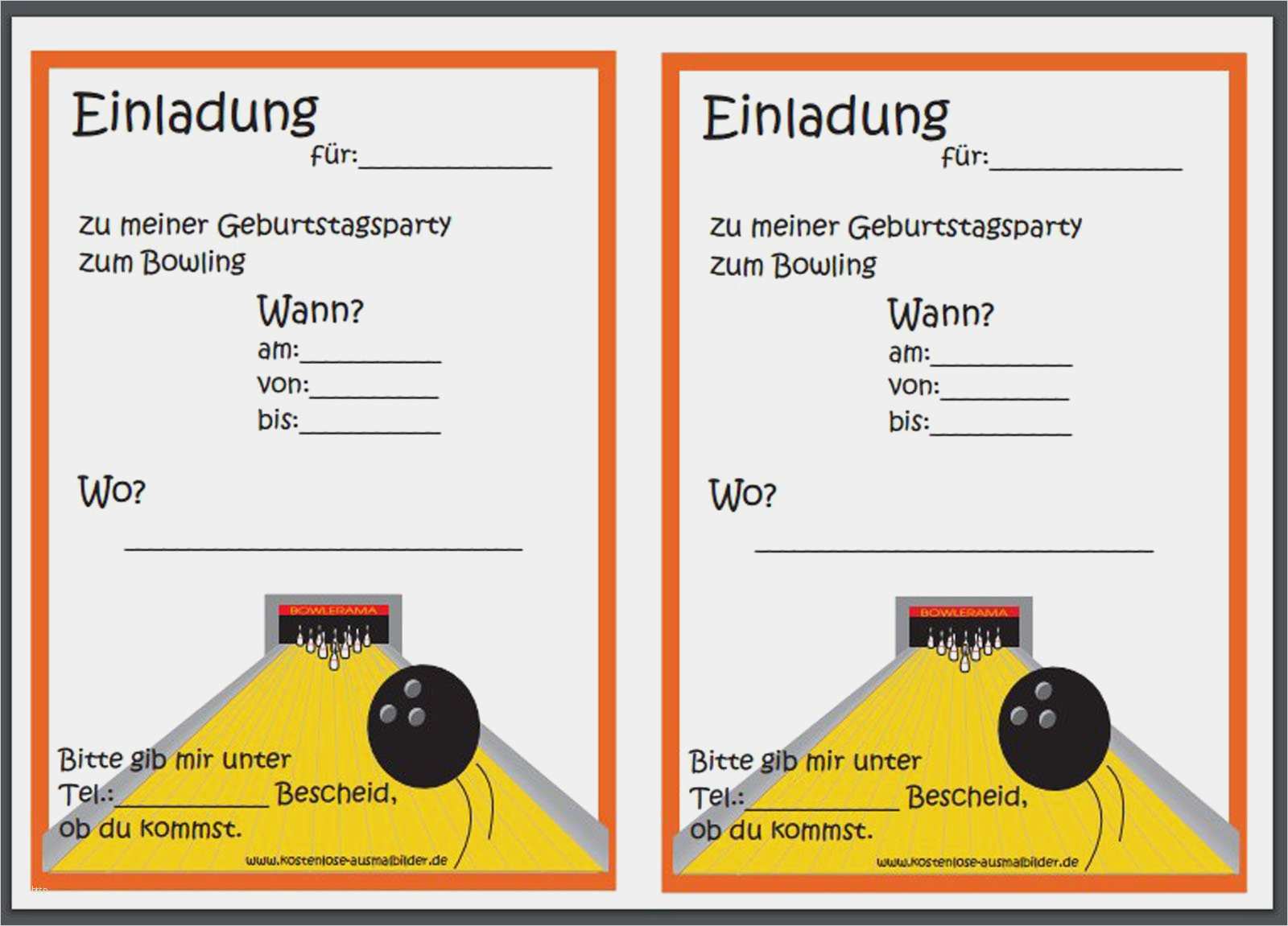 Einladung Geburtstagsfeier Vorlage Schön Einladung Geburtstag Kostenlos Einladung Bowling