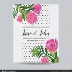 Einladung Jubiläum Vorlage Erstaunlich Hochzeit Einladung Vorlage Mit Protea Rosa Blüten