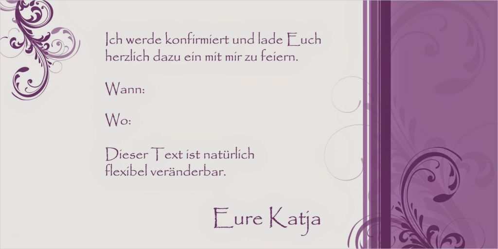 Einladung Jugendweihe Vorlage Text Schön Einladungskarten Konfirmation Vorlagen Einladung