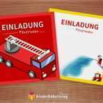 Einladung Kindergeburtstag Feuerwehr Vorlage Angenehm Einladungskarten Feuerwehr Zur Kinderparty Kostenlose