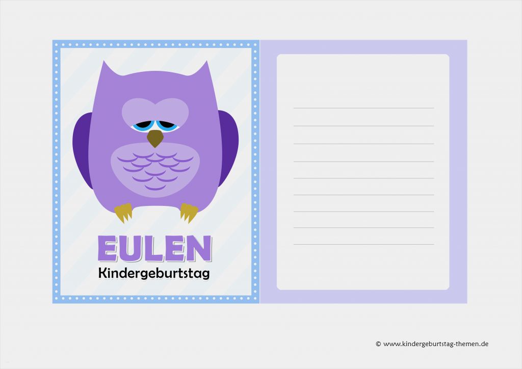 Einladung Kindergeburtstag Vorlage Gratis Wunderbar Eulen Geburtstag Dekoration Bastelideen Einladung Und