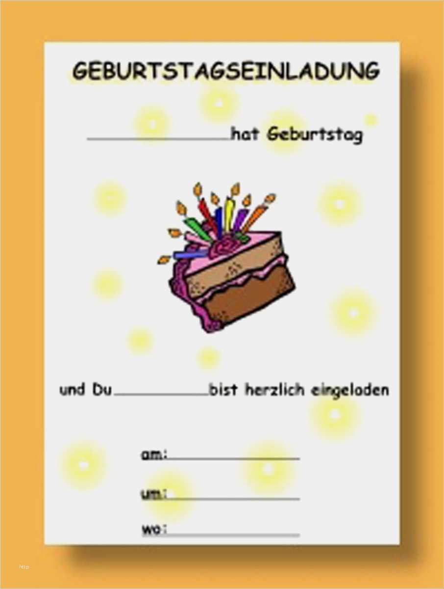 Einladung Kindergeburtstag Vorlage Word Einzigartig Vorlage Einladung Geburtstag
