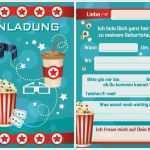 Einladung Kino Vorlage Gut Einladung Kindergeburtstag Kino Bastelnkindergeburtstag