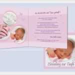 Einladung Klappkarte Vorlage Schönste Einladung Taufe &quot;tessa&quot; Taufeinladung Rosa