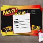 Einladung Nerf Party Vorlage Beste Instant Download Nerf Wars Invitation Birthday Party