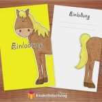Einladung Pferd Vorlage Wunderbar Einladung Pferd Basteln ⋆ Geburtstag Einladung Kostenlos