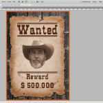 Einladung Photoshop Vorlage Bewundernswert Freitagstutorial Wanted Motiv Mit Shop Saxoprint Blog