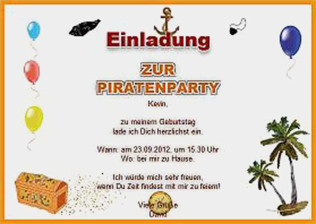 Einladung Piratenparty Vorlage Luxus Einladungskarte Kindergeburtstag