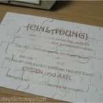 Einladung Puzzle Vorlage Genial Einladung Hochzeit Basteln Vorlage