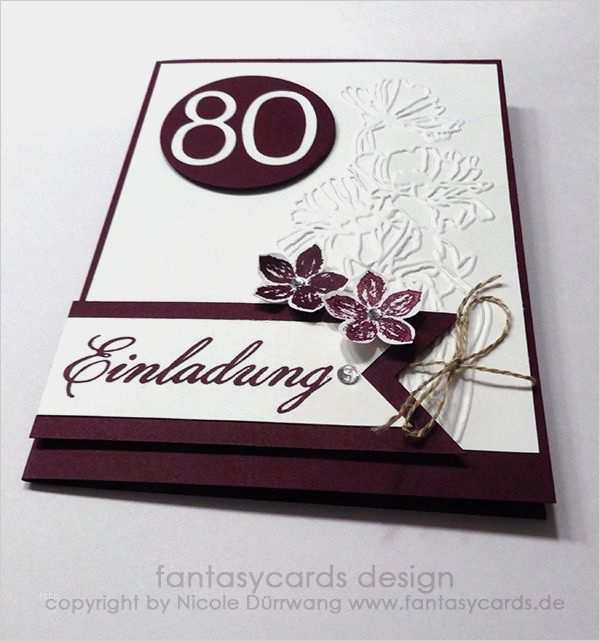Einladung Runder Geburtstag Vorlage Cool Einladung 80 Geburtstagskarte