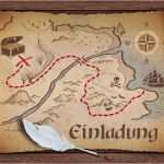 Einladung Schatzkarte Vorlage Kostenlos Inspiration Einladungskarten 8 Schatzkarten Einladungskarten Zur