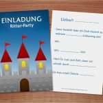 Einladung Schloss Vorlage Genial Ritter Einladungskarten Kostenlose Vorlagen Zum Ausdrucken