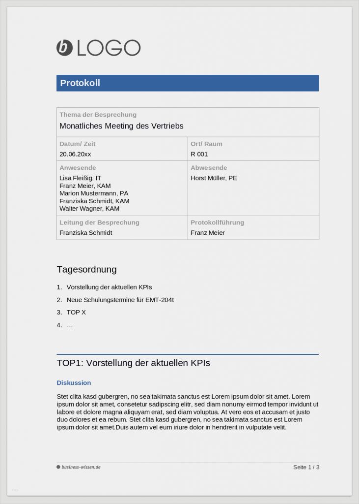 Einladung Teamsitzung Vorlage Erstaunlich Vorlage – Kostenlos Besprechungsprotokoll – Business