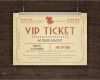 Einladung Ticket Vorlage Gut Einladungskarte Vip Ticket Retro