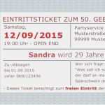 Einladung Ticket Vorlage Kostenlos Erstaunlich Schon Einladung Geburtstag Eintrittskarte Vorlage Und