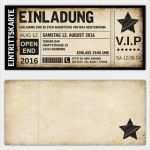 Einladung Ticket Vorlage Kostenlos Genial Einladungskarten Einladungskarte Geburtstag Als Ticket