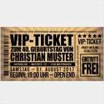 Einladung Ticket Vorlage Kostenlos Großartig 40 Geburtstag Einladung – 40 ist Ein Alter Dass Man