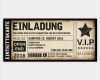 Einladung Ticket Vorlage Neu Einladungskarten Vip Im Vintage Design