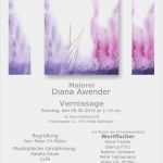 Einladung Vernissage Vorlage Best Of Einladung Zur Vernissage Von Dr Diana Awender