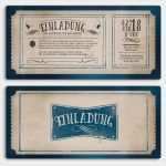 Einladung Vip Ticket Vorlage Erstaunlich Einladungskarten Zum Geburtstag Als Eintrittskarte Retro