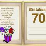 Einladung Vorlage Geburtstag Fabelhaft Einladung Zum 70 Geburtstag Vorlage Kostenlos