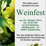 Einladung Weinfest Vorlage Erstaunlich Weinfest Im Vereinsheim