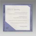 Einladung Zum 60 Geburtstag Vorlagen Wunderbar Moderne Einladung Zum 60 Geburtstag In Hellem Lila