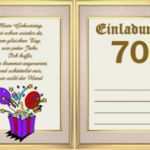 Einladung Zum 70 Geburtstag Vorlage Kostenlos Erstaunlich Einladung Zum 70 Geburtstag